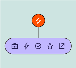 Graphic that shows automation icons connected to a central hub