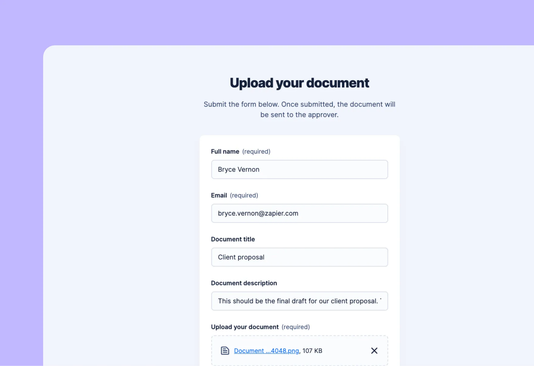 Document approval process template preview image