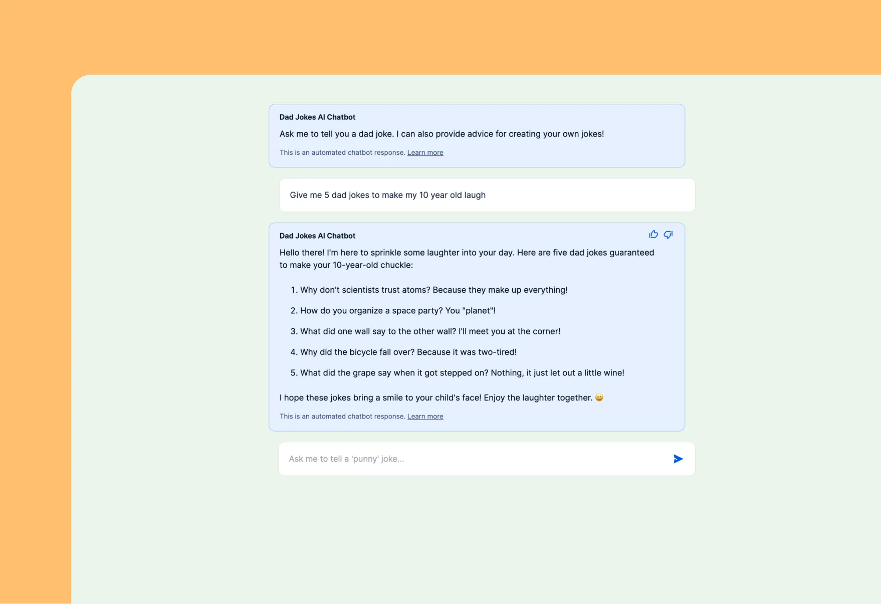 Dad Jokes Bot Preview
