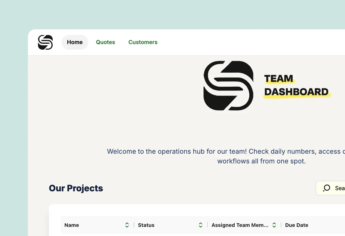 Team Operations Portal Preview Image